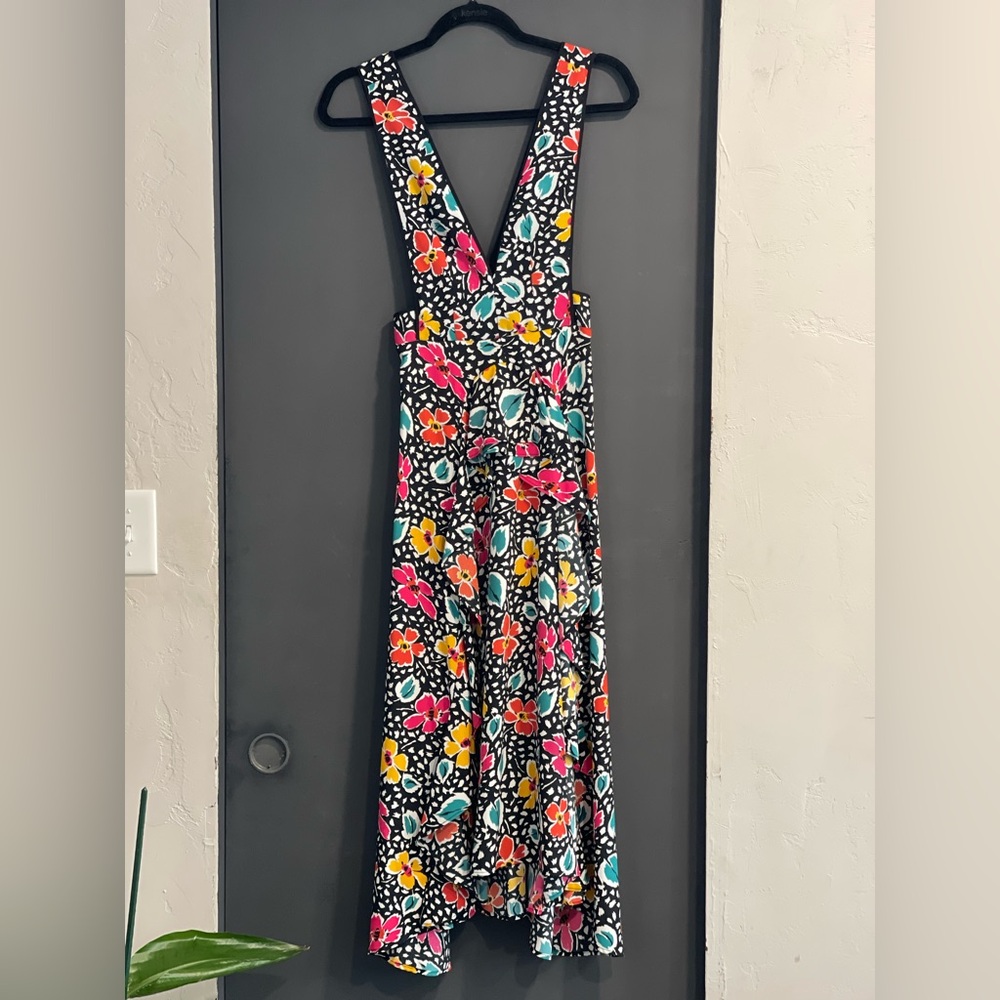 Topshop Floral Print Dress with Pink and Yellow Accents